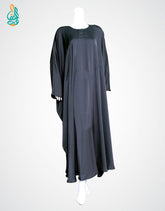 Classic Black ABAYA with Delicate Pleats
